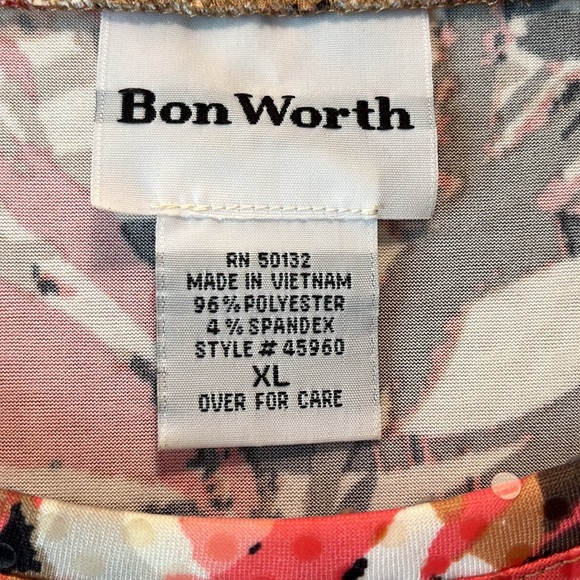 BonWorth print top size XL dressy - Picture 3 of 7